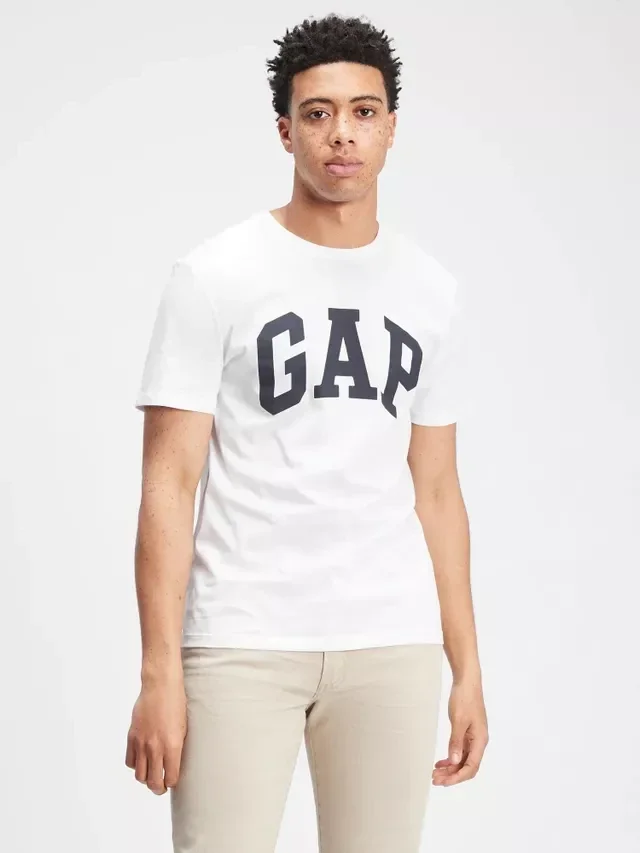 Футболка чоловіча Gap V-Basic Logo T White (550338-06)