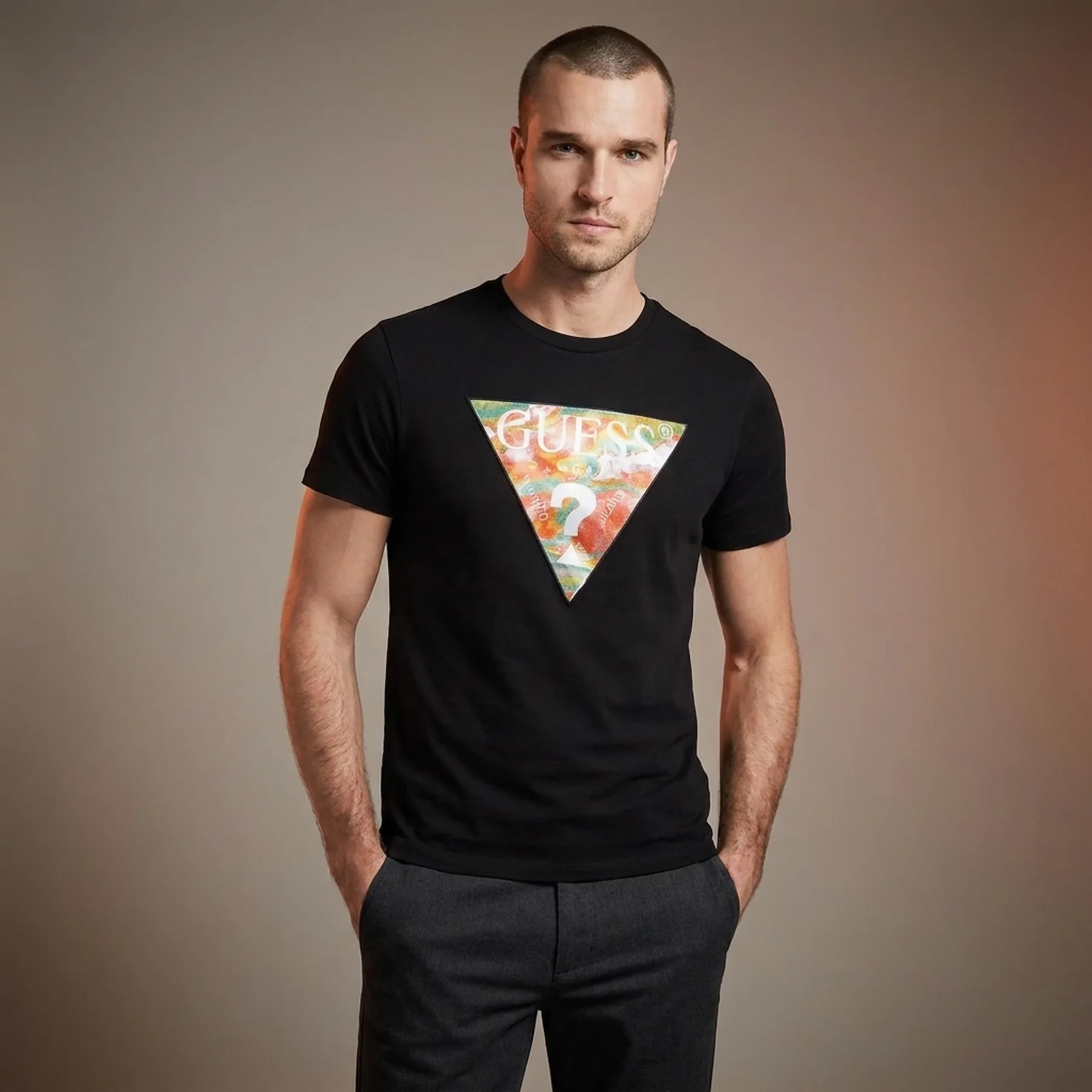 Футболка чоловіча Guess Eco Abstract Triangle Logo Tee (M3GI57K9RM1)