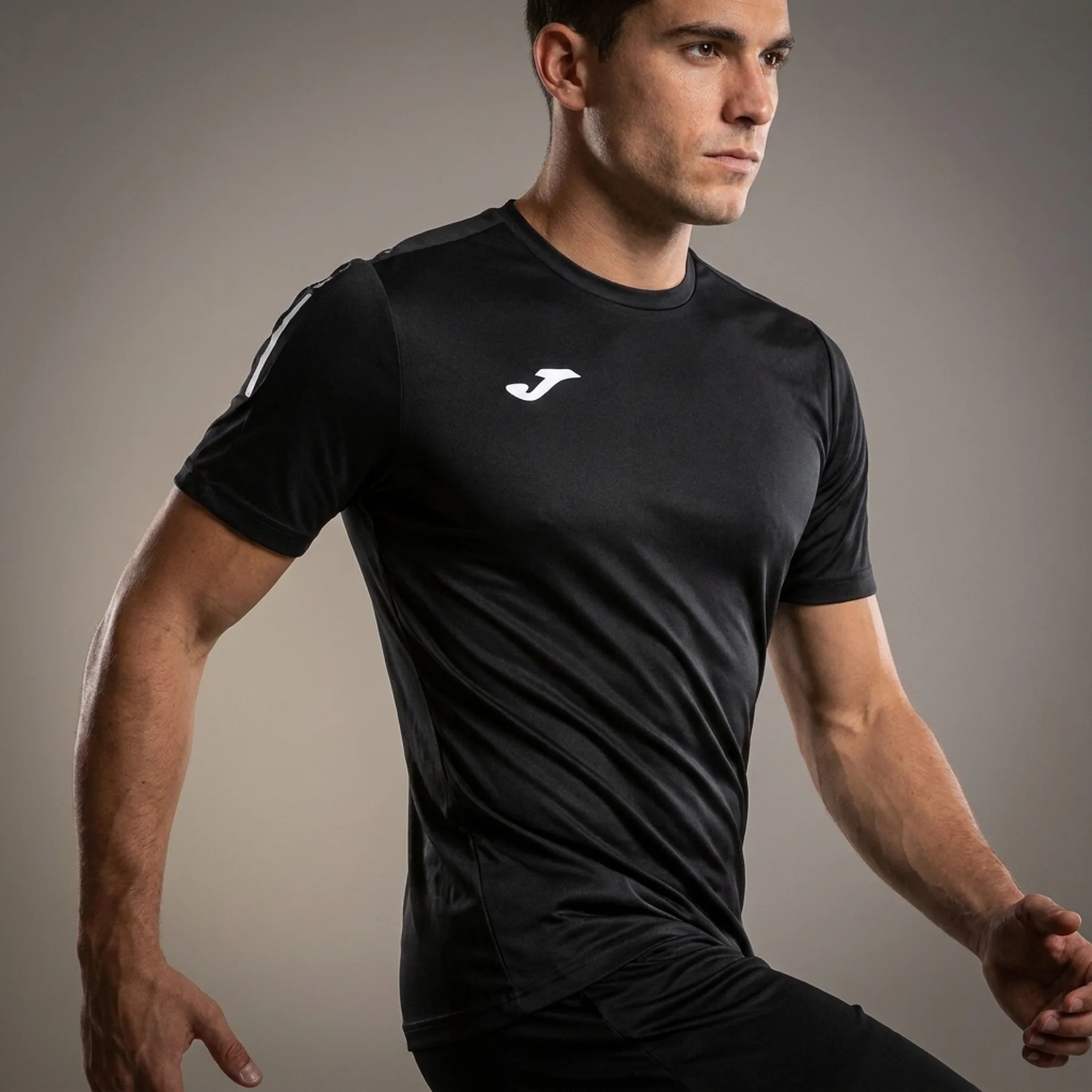 Футболка чоловіча Joma Manga Corta Olimpiada Black (103245.100)