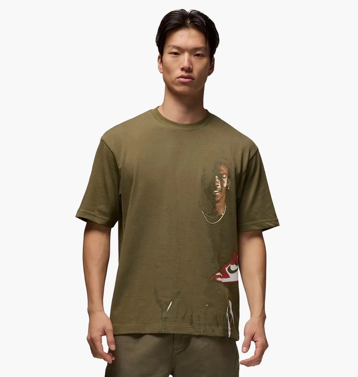 Футболка чоловіча Jordan Crew-Neck T-Shirt Olive (HQ2666-222)