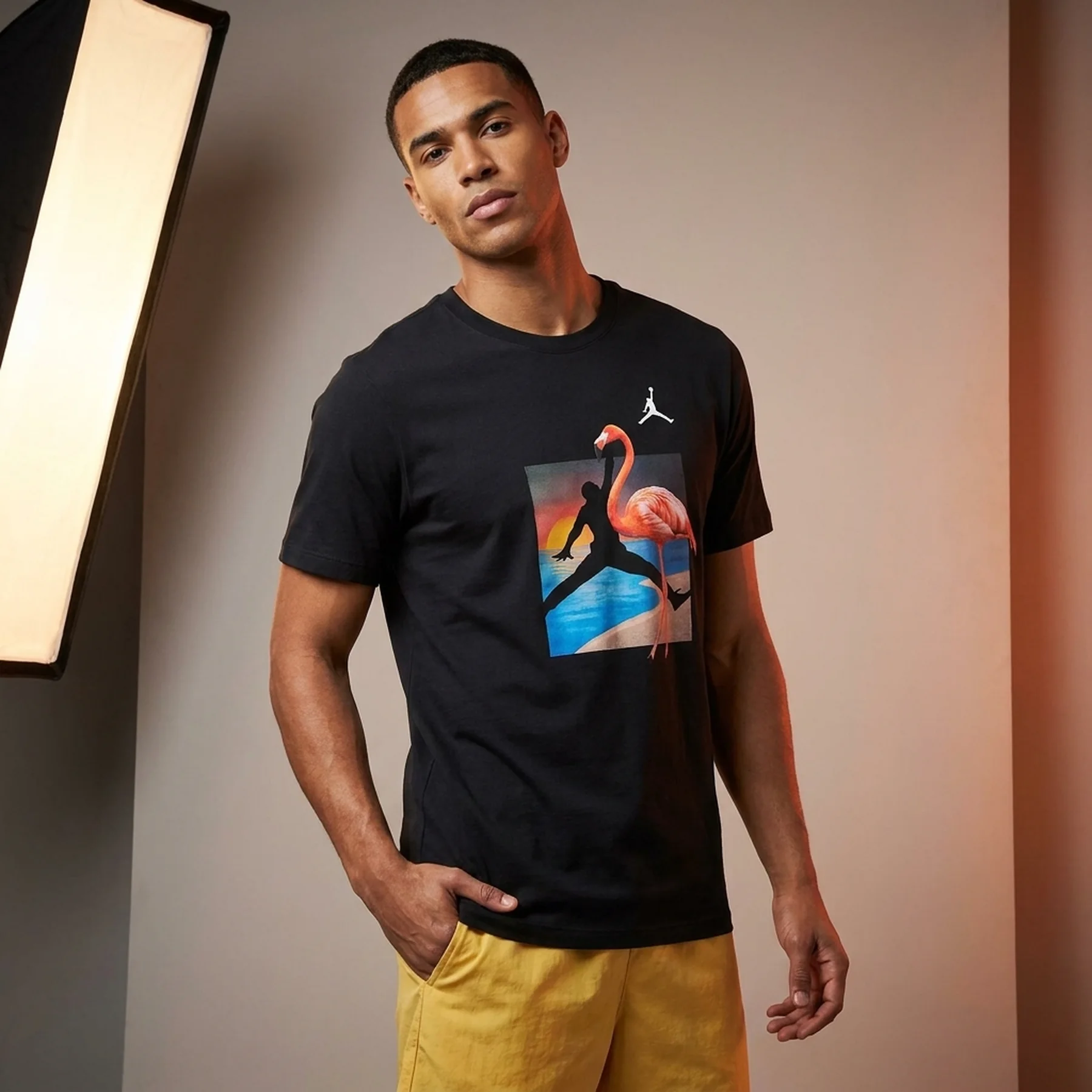 Футболка чоловіча Jordan Ess Flamingo Ss Crew Black (HJ2399-010)