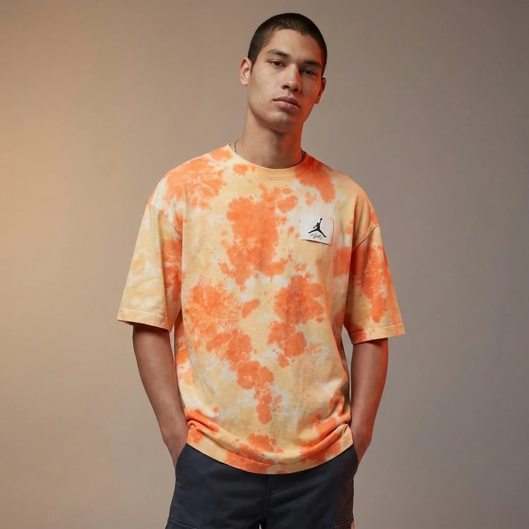 Футболка чоловіча Jordan Essentials Mens Oversized Graphic T-Shirt Orange/Beige (DX9583-112)