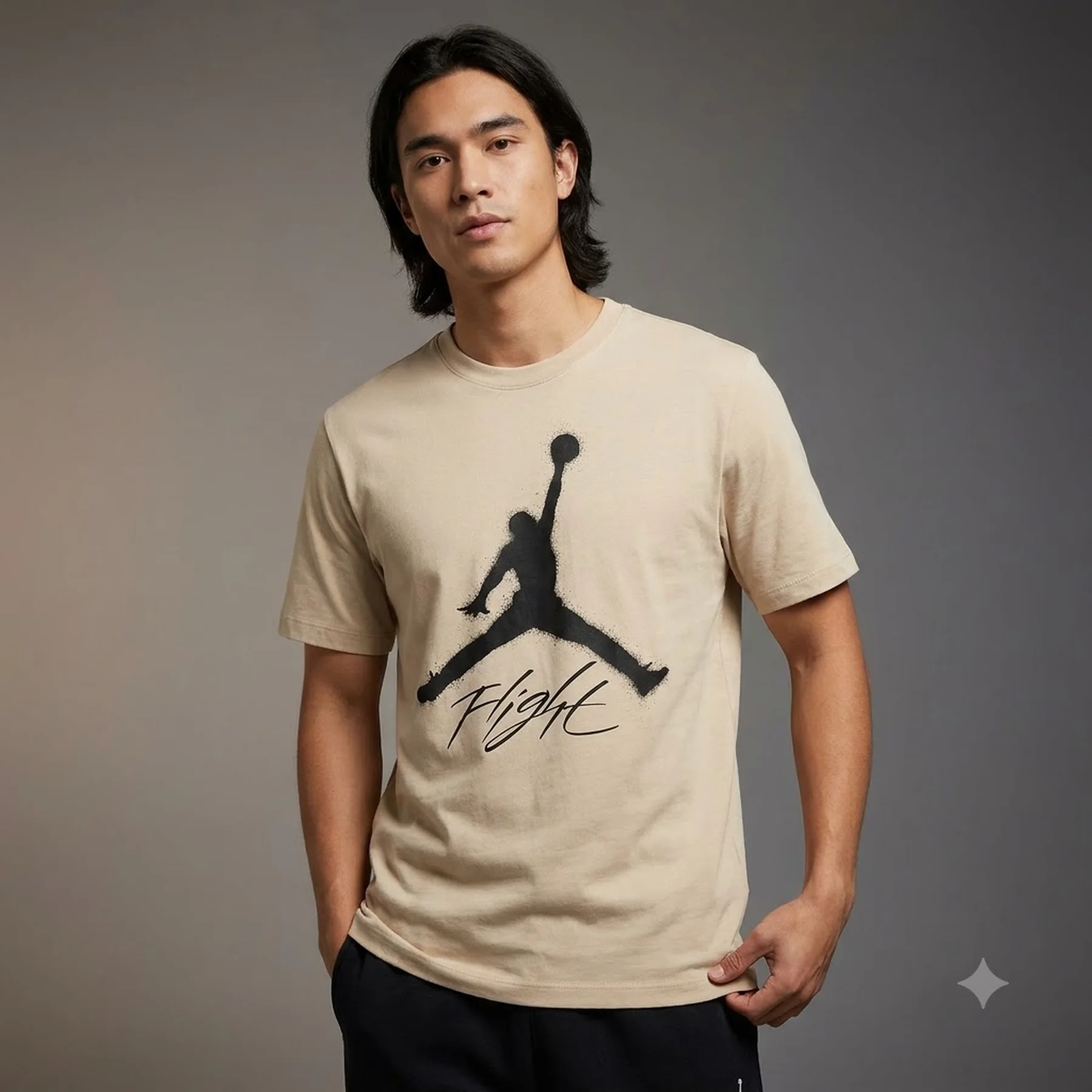 Футболка чоловіча Jordan Flt Mvp Jm Hbr Ss Crew Beige (HJ2330-257)