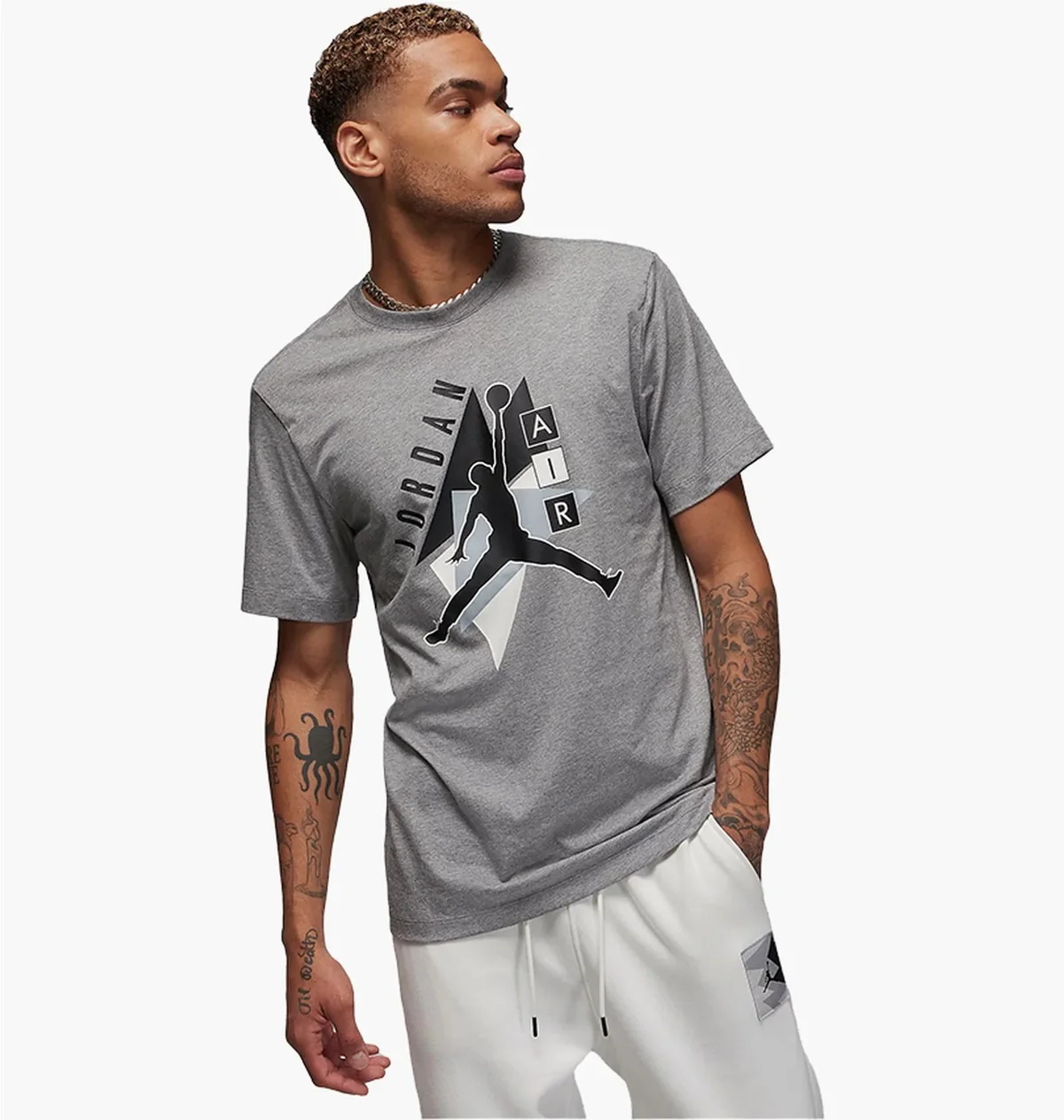 Футболка чоловіча Jordan Jordan T-Shirt Brand Grey (FD7031-091)