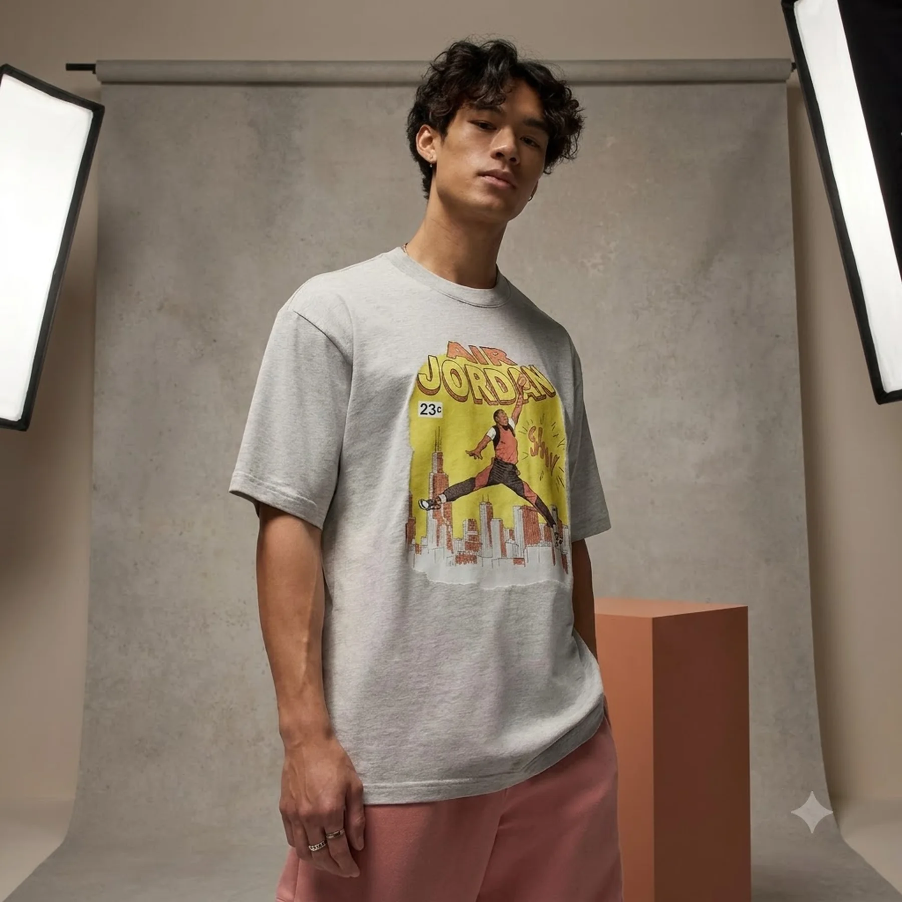 Футболка чоловіча Jordan Nc Comic Ss Crew Grey (IF0784-050)
