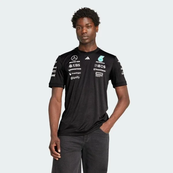 Футболка чоловіча Mercedes AMG Petronas adidas F1 2025 Driver T-Shirt — Одяг