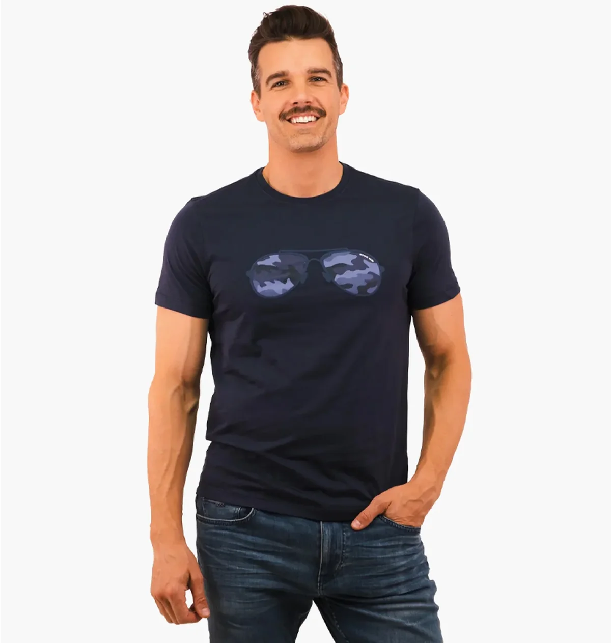Футболка чоловіча Michael Kors Camo Aviator Short Sleeve Tee Blue (CS351IEFV4)