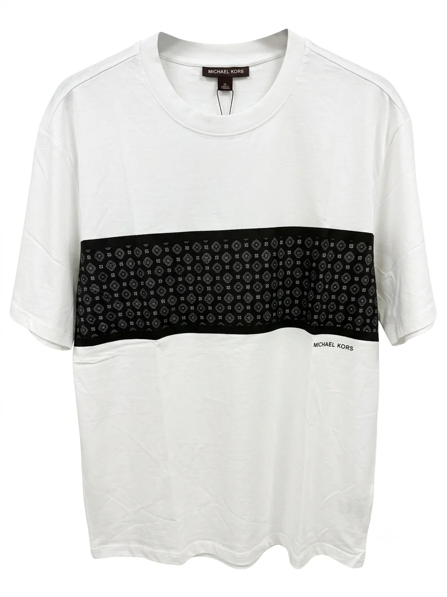 Футболка чоловіча Michael Kors Foulard Stripe Short-Sleeve Tee White