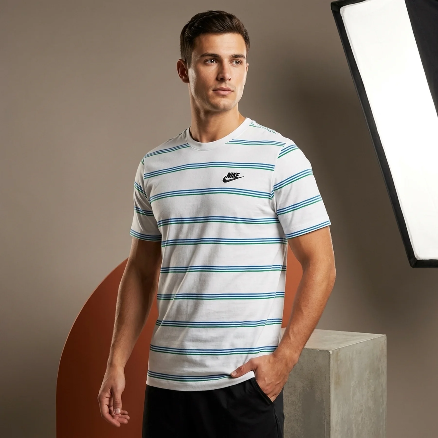 Футболка чоловіча Nike Club Stripe Tee (DZ2985-094)
