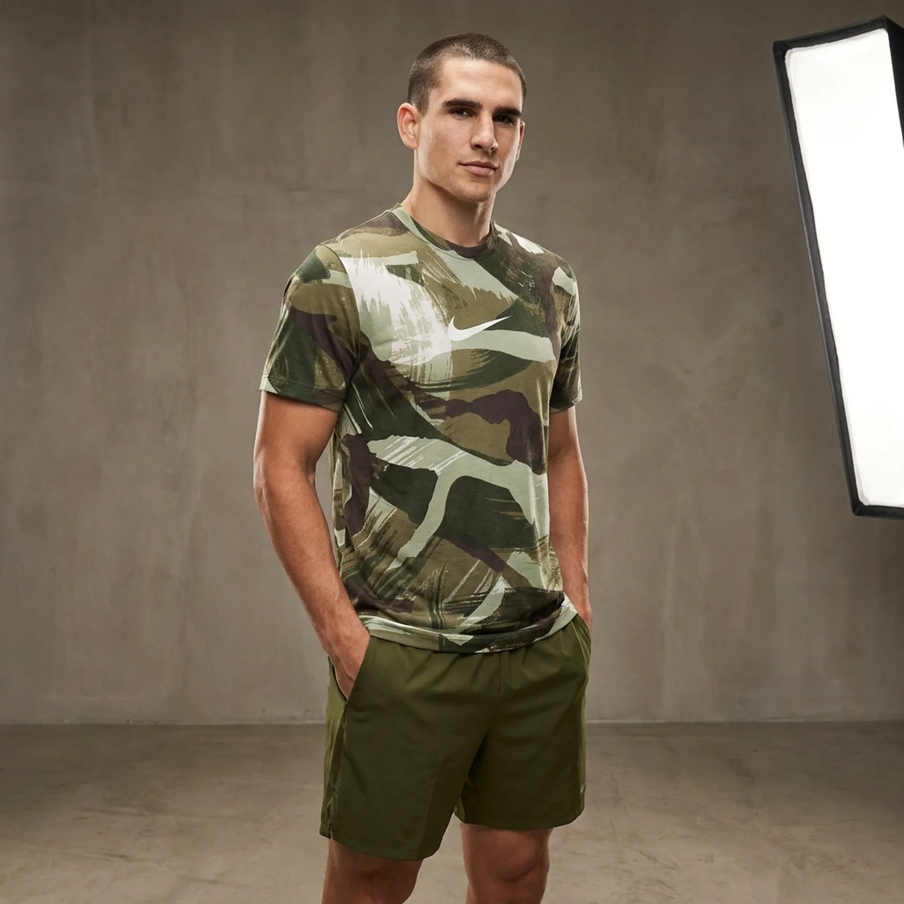 Футболка чоловіча Nike Dri-Fit Camo/Green (DR7571-386)