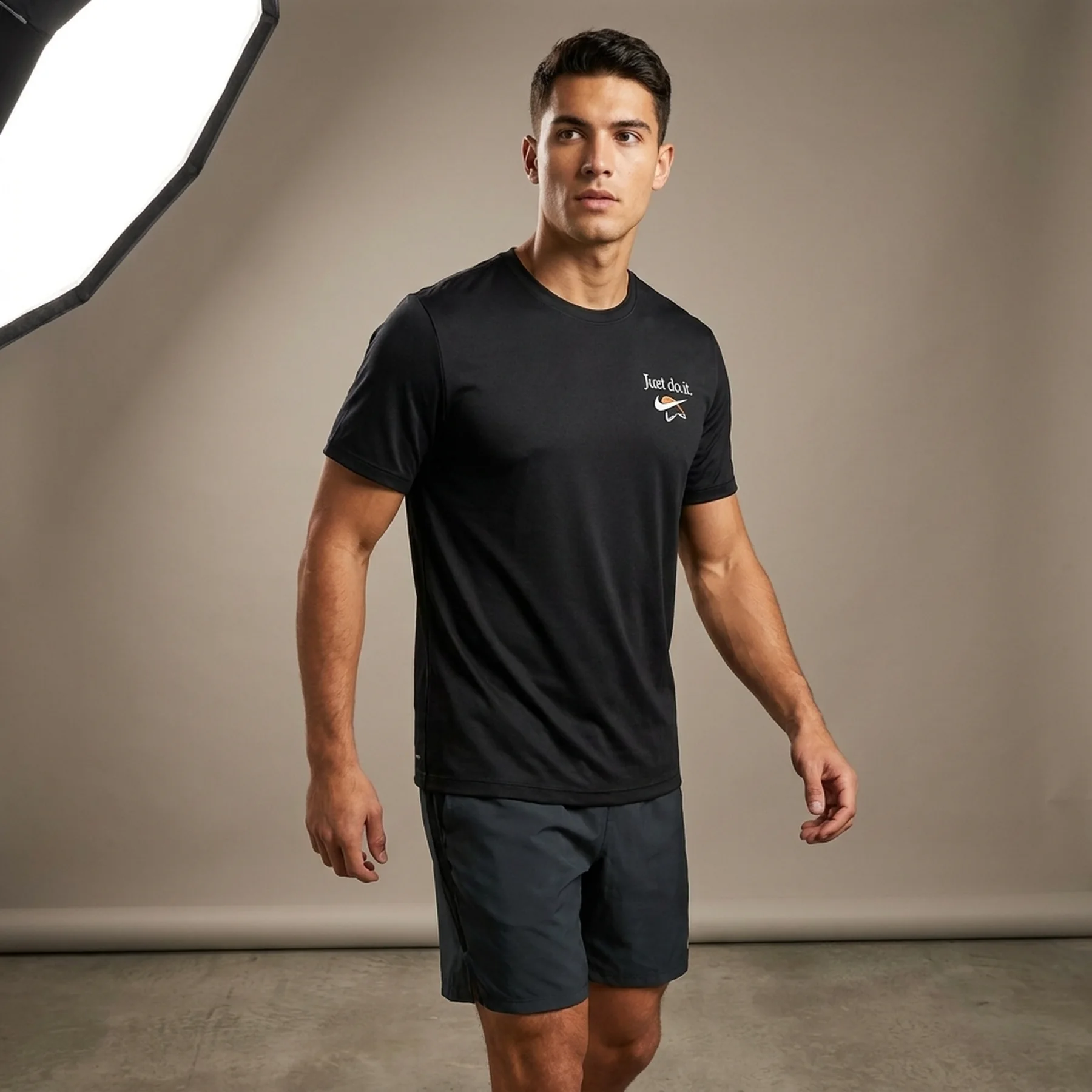 Футболка чоловіча Nike Dri-Fit Fitness T-Shirt Black (FZ8044-010)