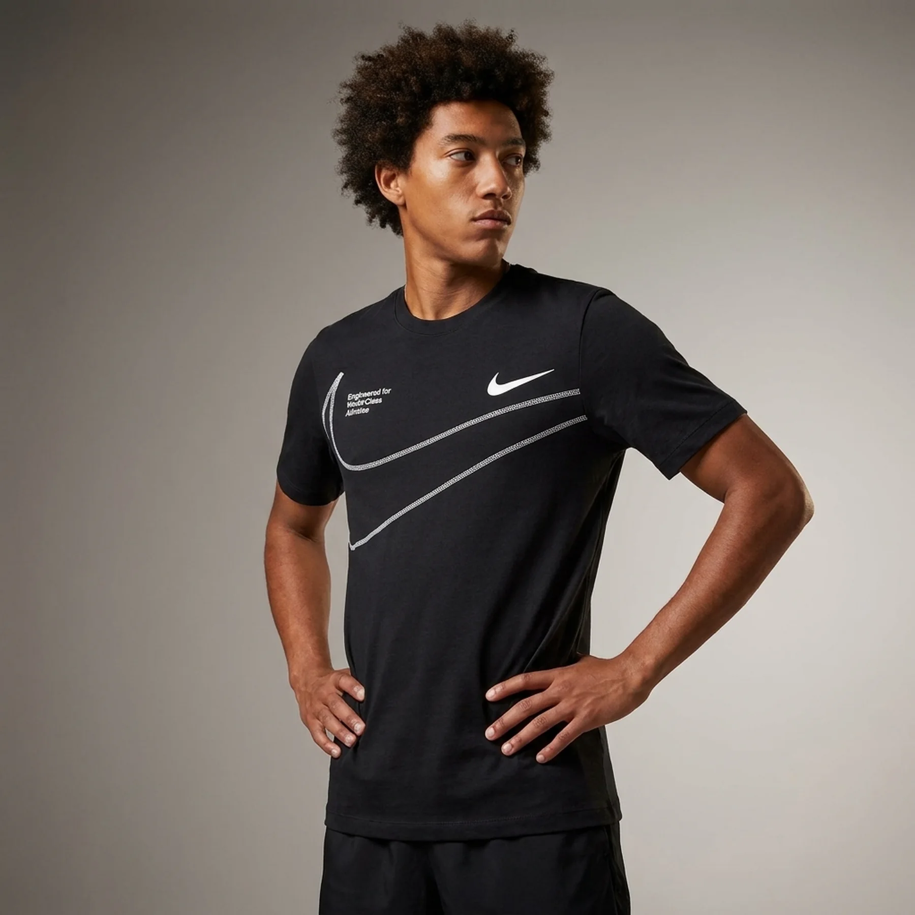 Футболка чоловіча Nike Dri-Fit Tee Q5 Black (FN0843-010)