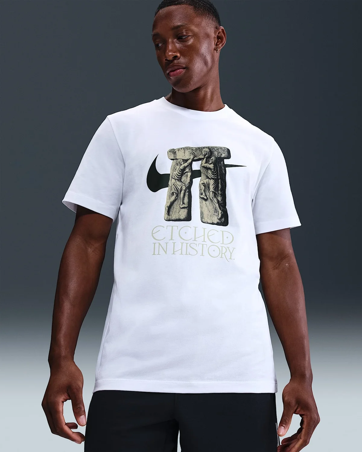 Футболка чоловіча Nike Etched Tee White (HV1699-100)