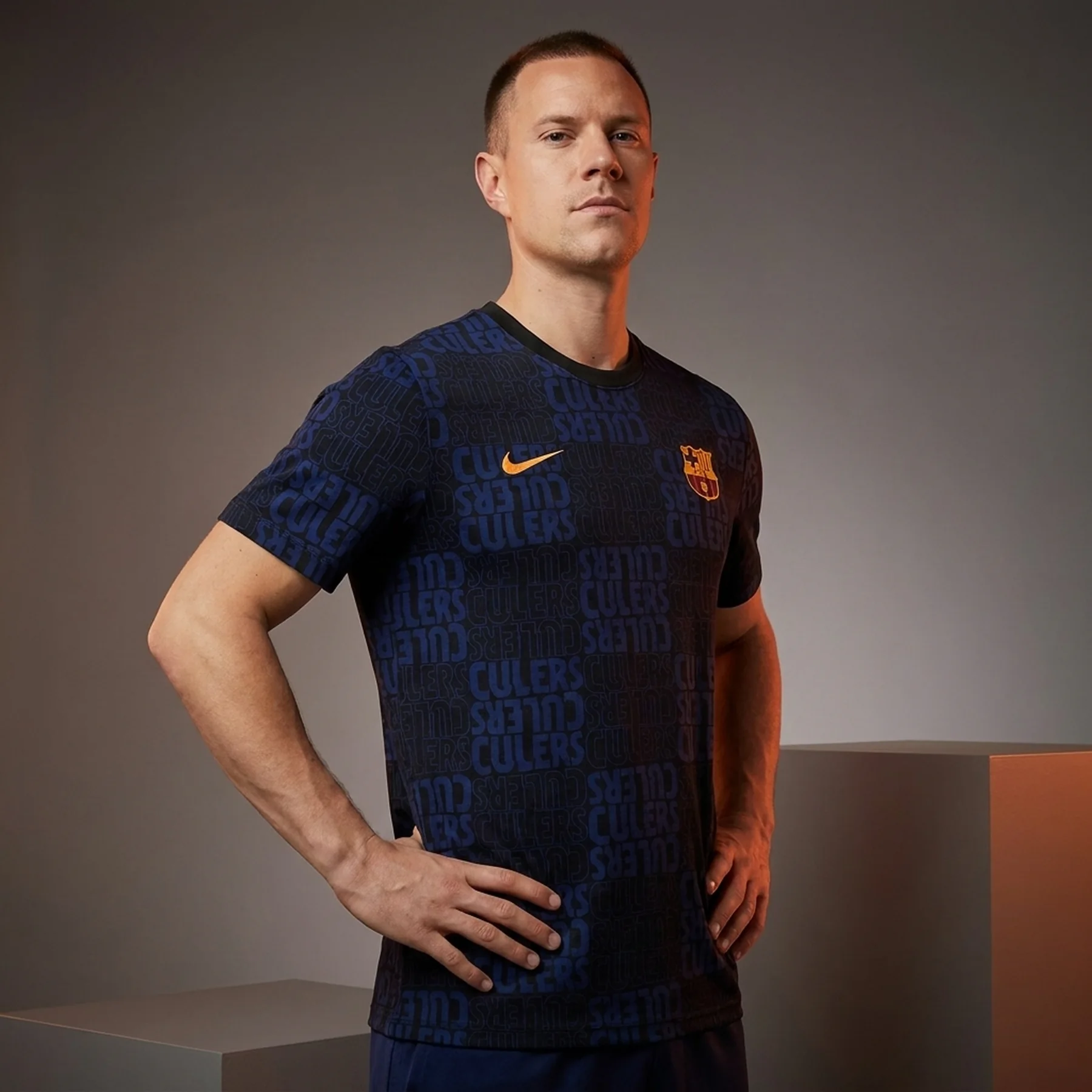Футболка чоловіча Nike Fc Barcelona T-Shirt Blue/Black (DC0886-010)