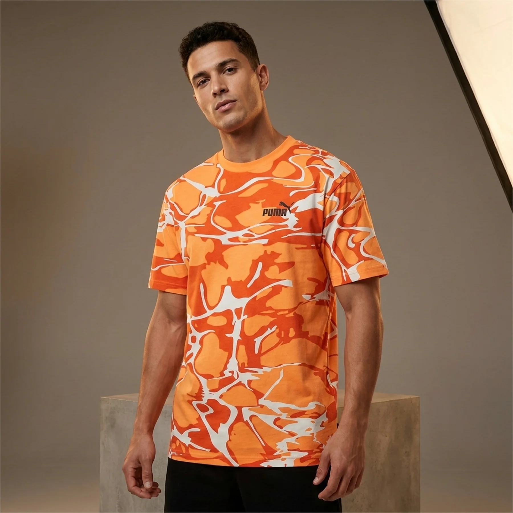 Футболка чоловіча Nike Футболка Чоловіча Nike Clementine Summer Splash Aop T-Shirt Camo/Orange 677096-46 (677096-46)