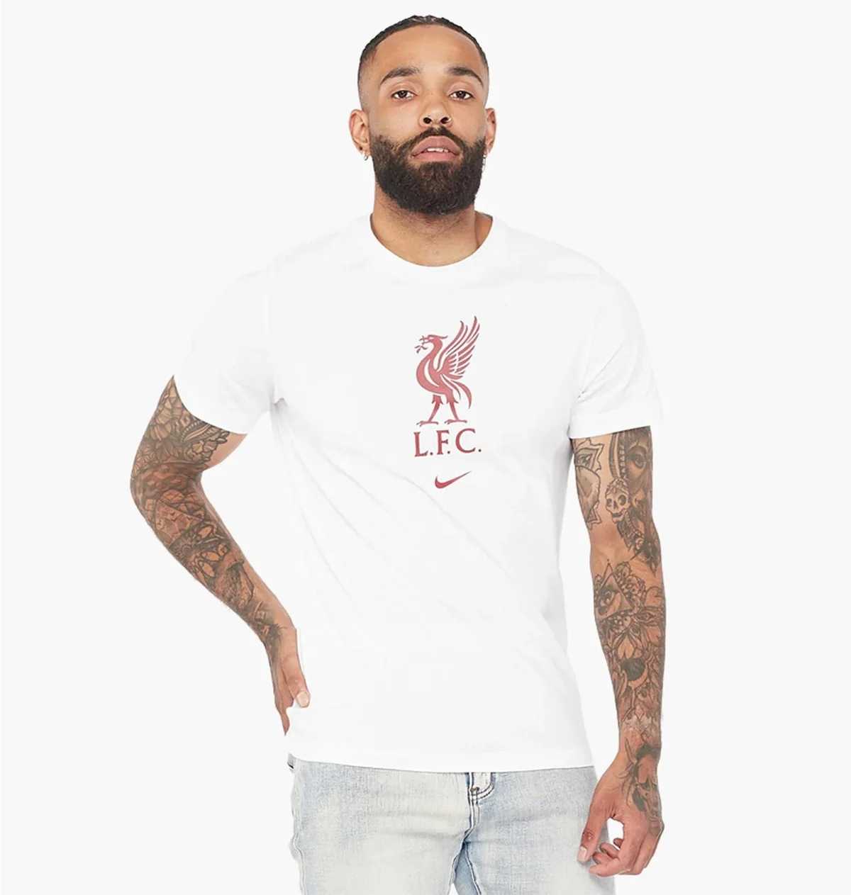 Футболка чоловіча Nike Liverpool 22/23 Crest Ss Tee White (DM3482-100)