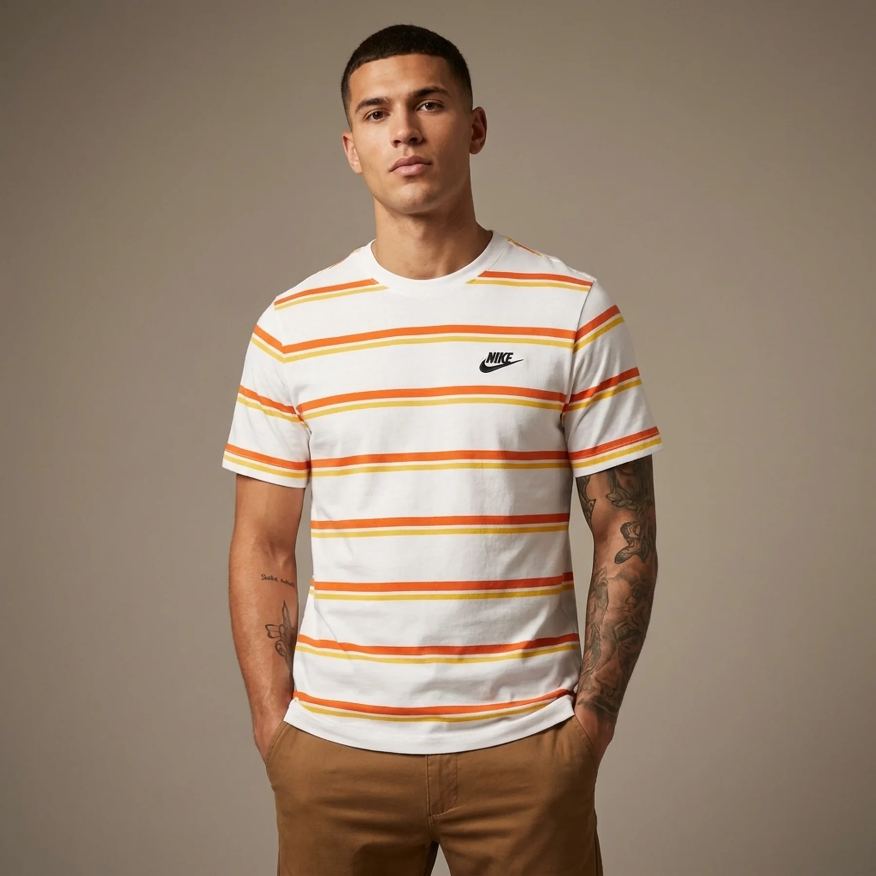 Футболка чоловіча Nike Póló M Nsw Tee Club Stripe (DZ2985-100)
