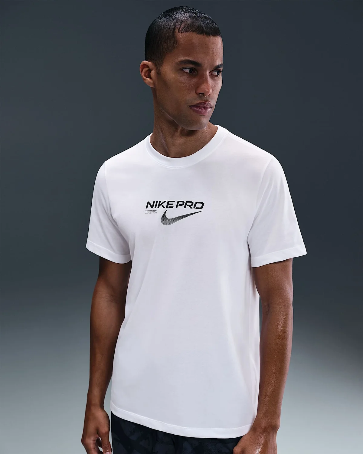 Футболка чоловіча Nike Pro Dri-Fit Training Tee White (HV4131-100)