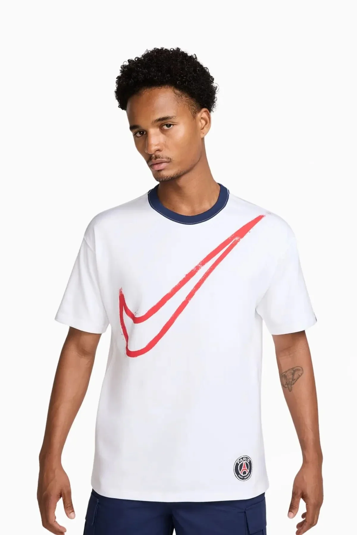 Футболка чоловіча Nike Psg Oversized Swoosh Tee White (HQ0770-100)