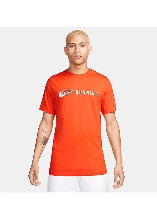 Футболка чоловіча Nike Running Orange (FQ3920-819)