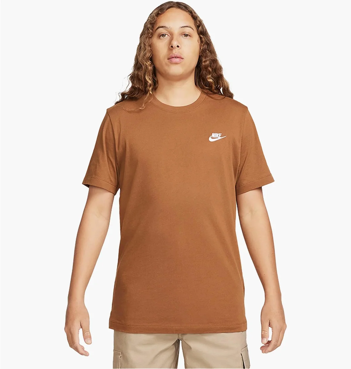 Футболка чоловіча Nike Sportswear Club T-Shirt Brown (AR4997-281)