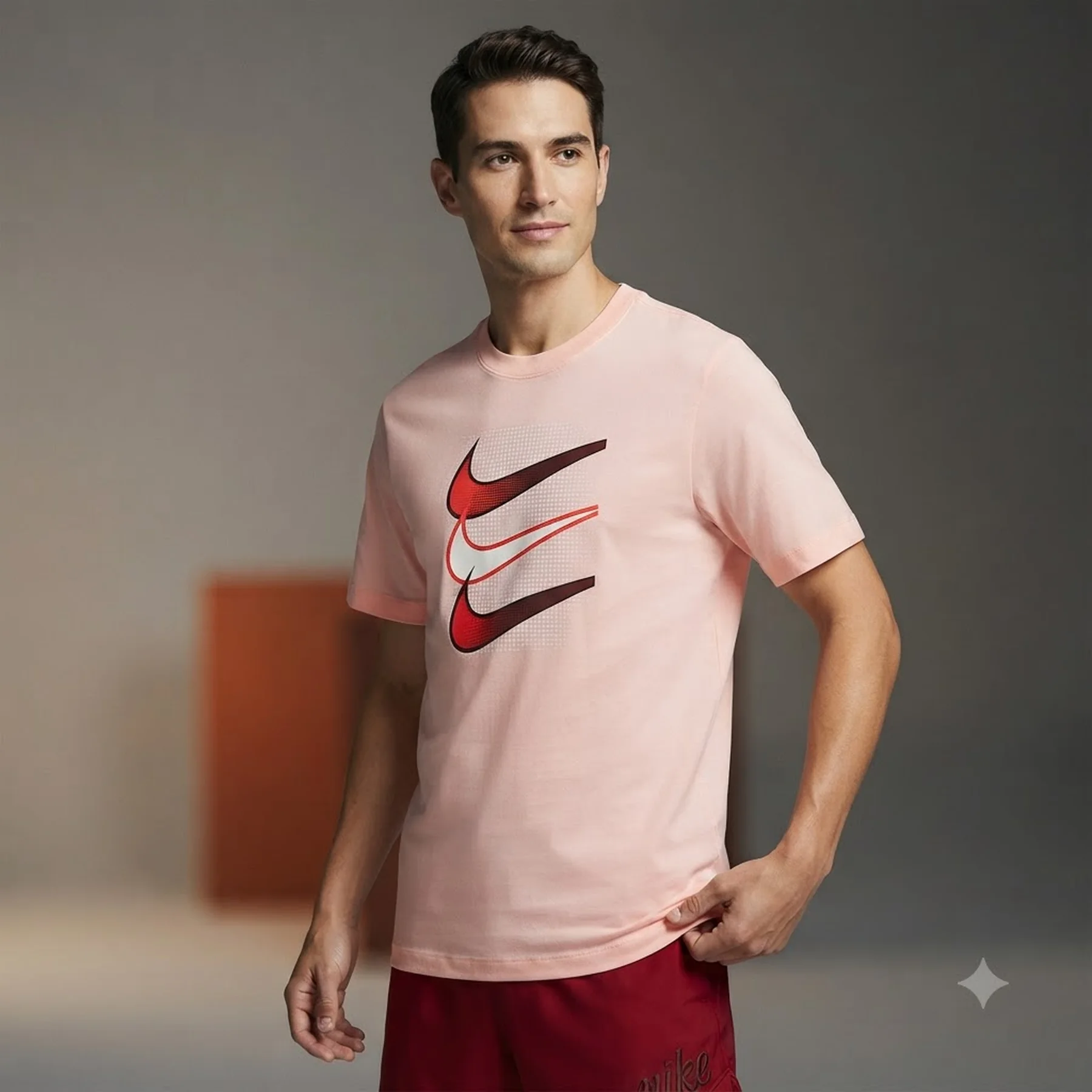 Футболка чоловіча Nike Sportswear Swoosh Tee Peach (DZ5173-686)