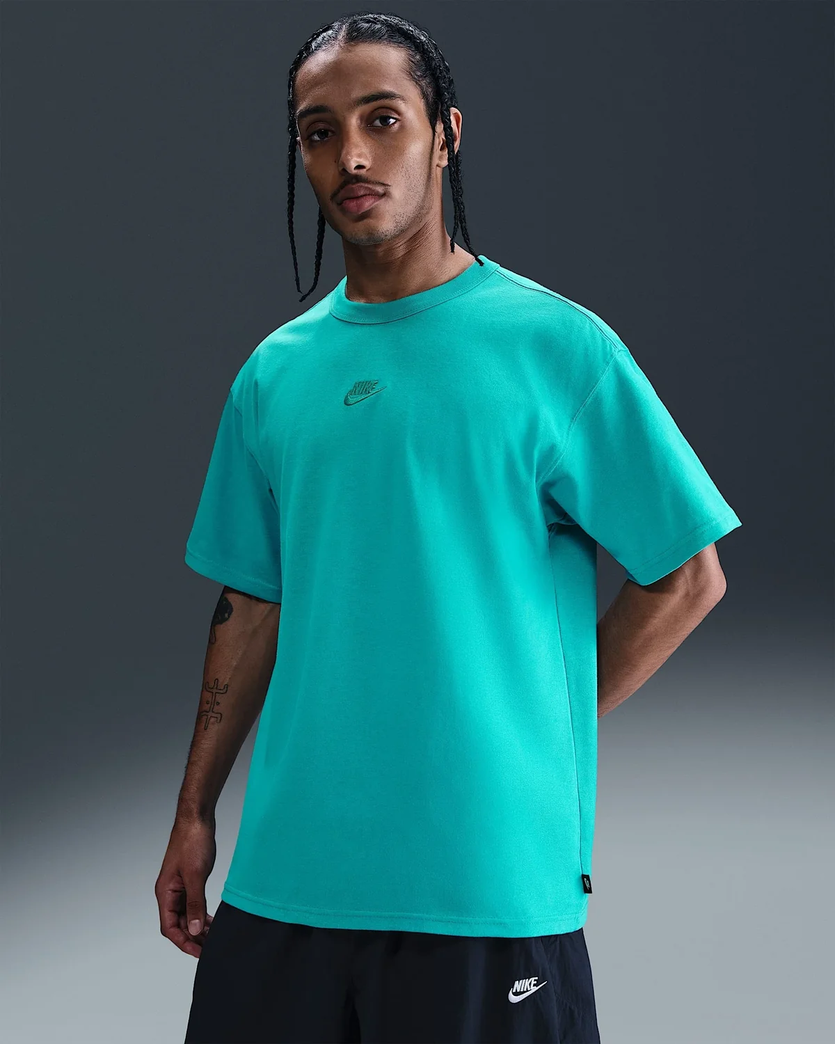 Футболка чоловіча Nike Sw Premium Essential Turquoise (DO7392-345)