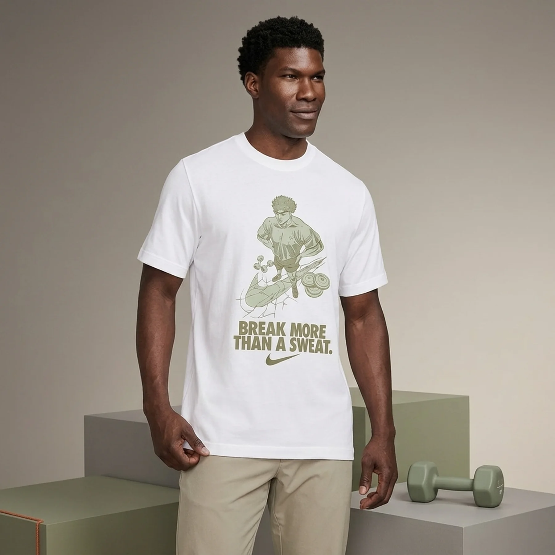 Футболка чоловіча Nike T-Shirt Training White (HJ3611-100)