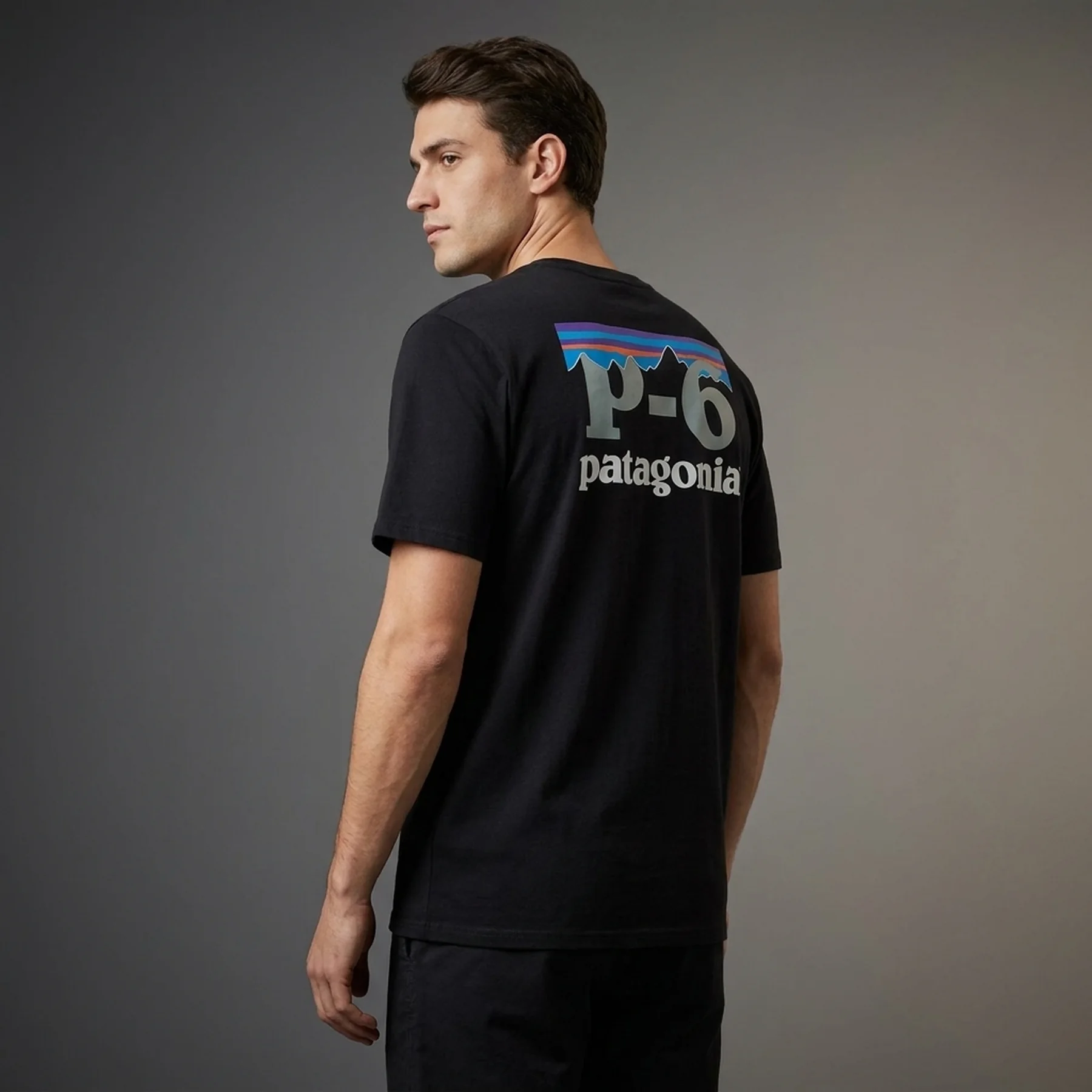 Футболка чоловіча Patagonia P-6 Logo Responsibili (38504BLK)