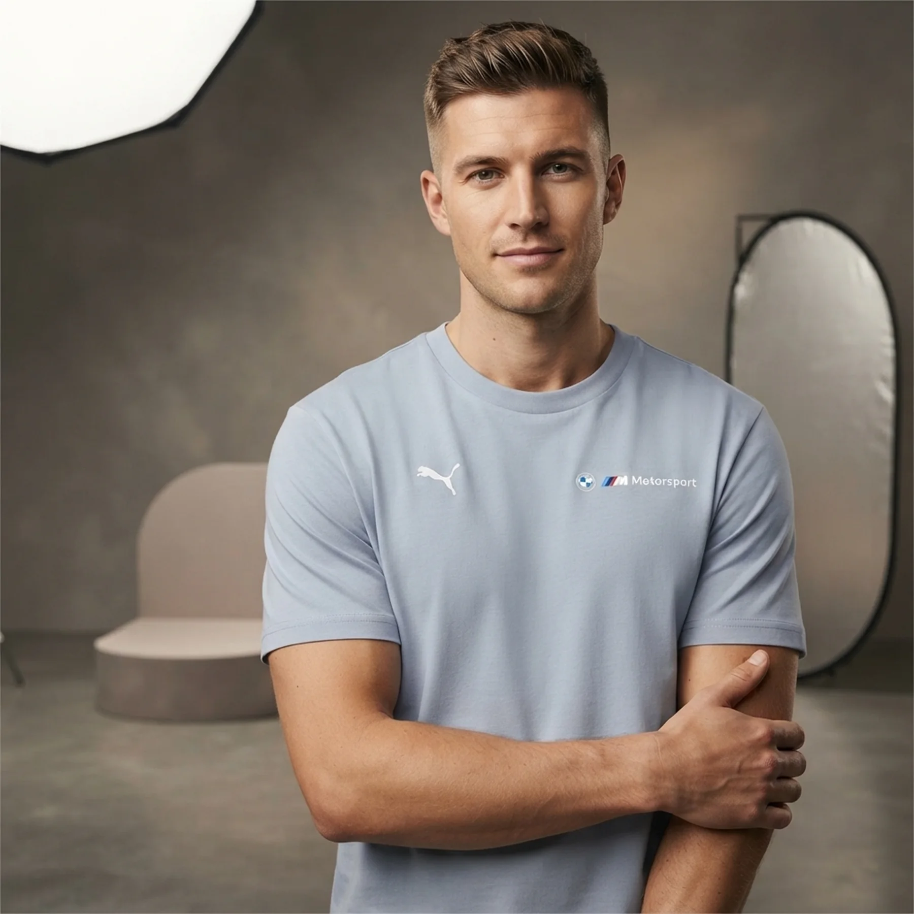 Футболка чоловіча Puma Bmw Essential Logo Tee Light Blue (632516-15)