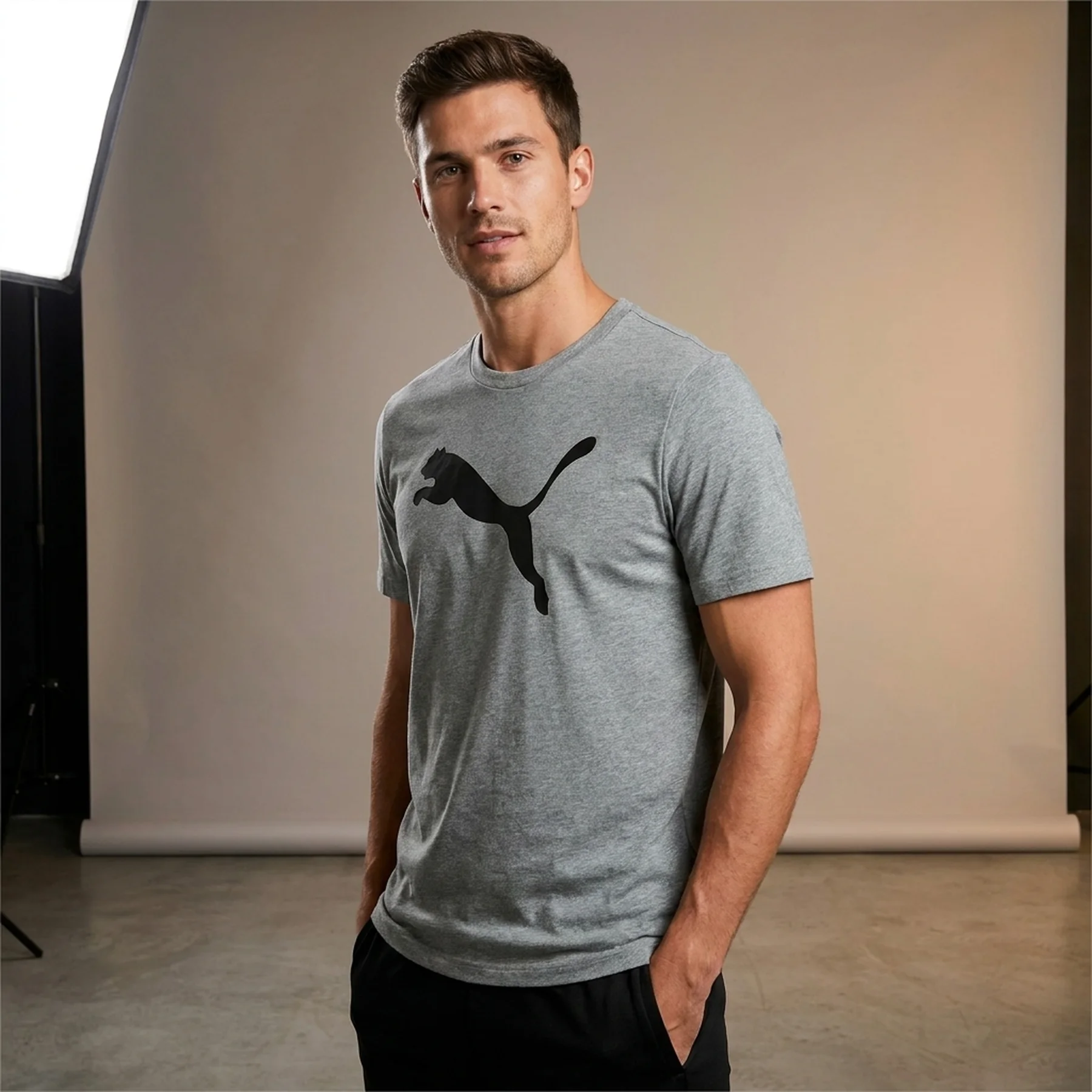 Футболка чоловіча Puma Essential Tee Grey (682536-03)