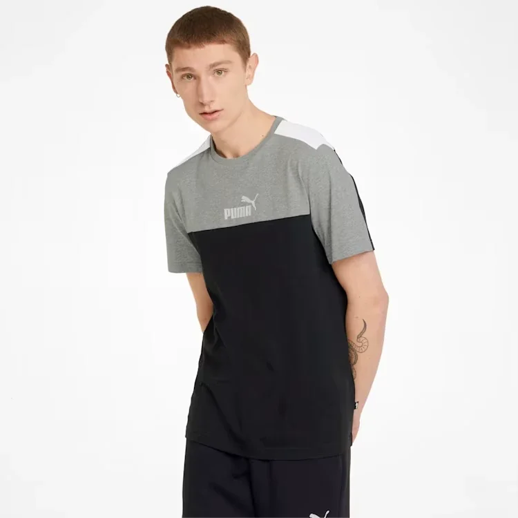 Футболка чоловіча Puma Essentials+ Block Black/Grey (847426-01)