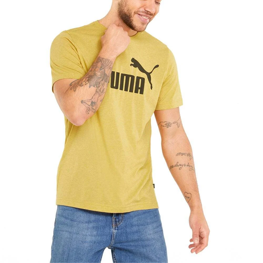 Футболка чоловіча Puma Essentials Heather Crew Neck Short Sleeve T-Shirt Casual - Yellow (586276-31)