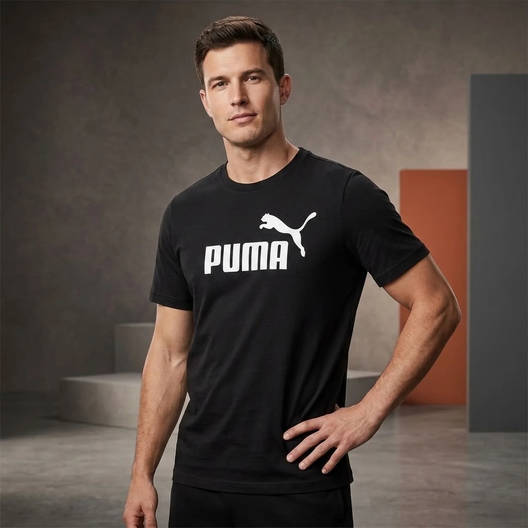 Футболка чоловіча Puma Essentials No. 1 Logo Tee Men Black (682532-01)