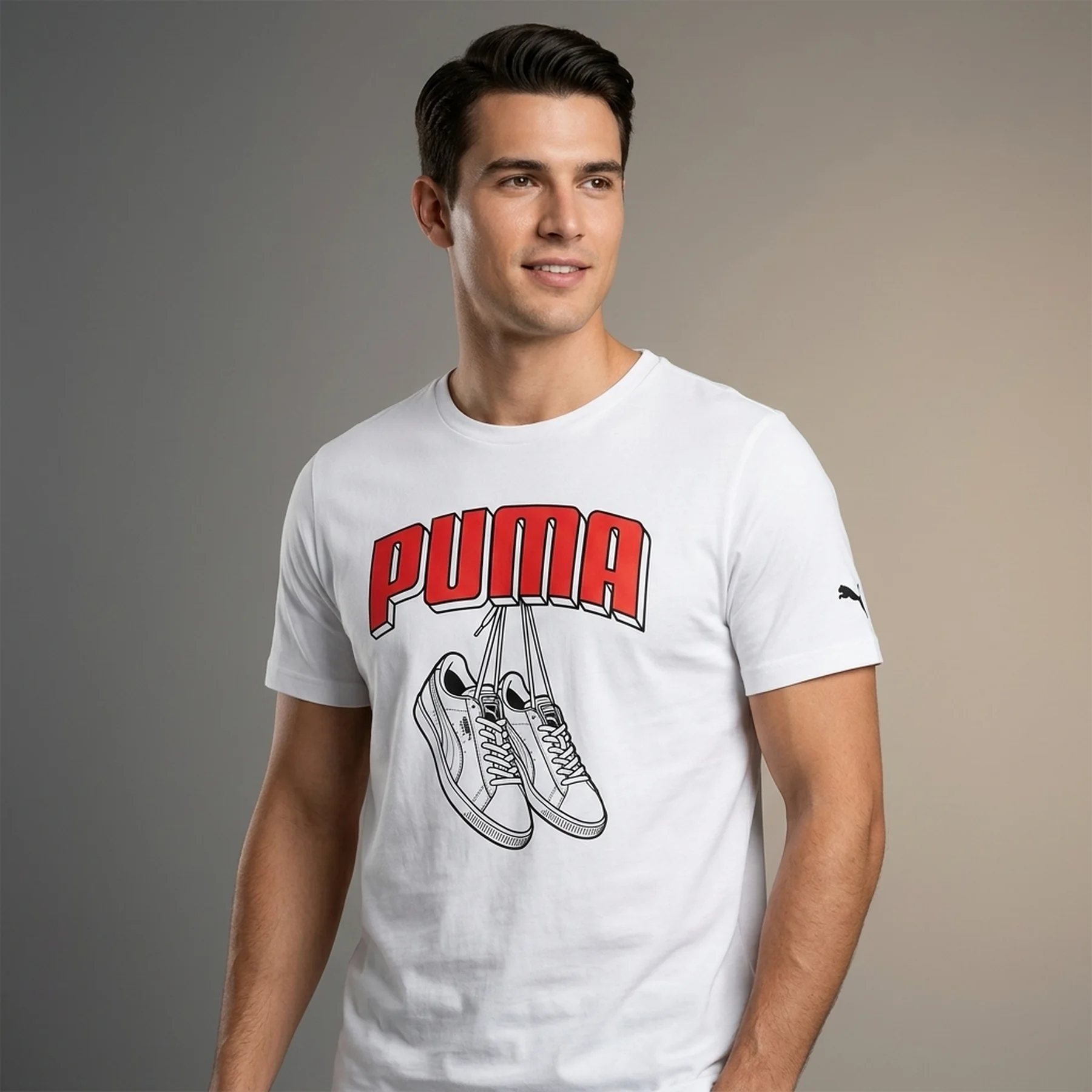 Футболка чоловіча Puma Футболка Чоловіча Puma Sneaker Hang Tee White 589770-02 (589770-02)