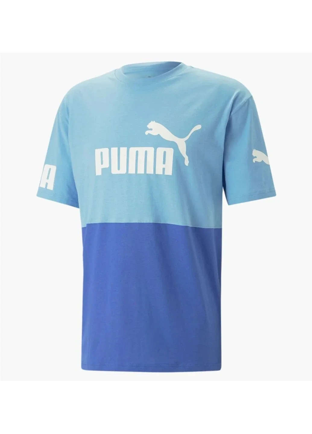 Футболка чоловіча Puma Power Colourblock Light Blue/Blue (673321-93)