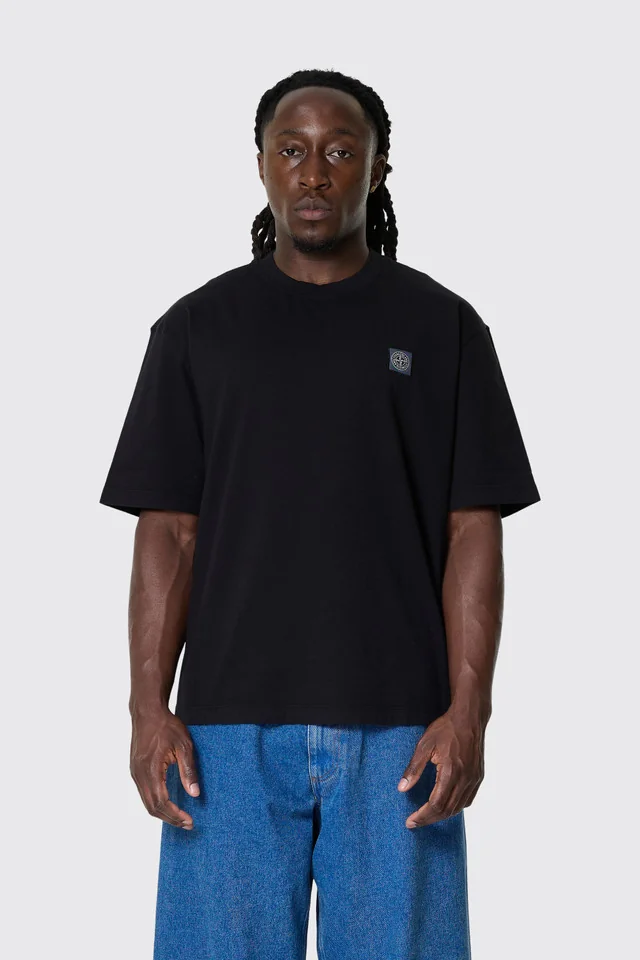 Футболка чоловіча Stone Island Crew-Neck Short Sleeve Logo Patch Black