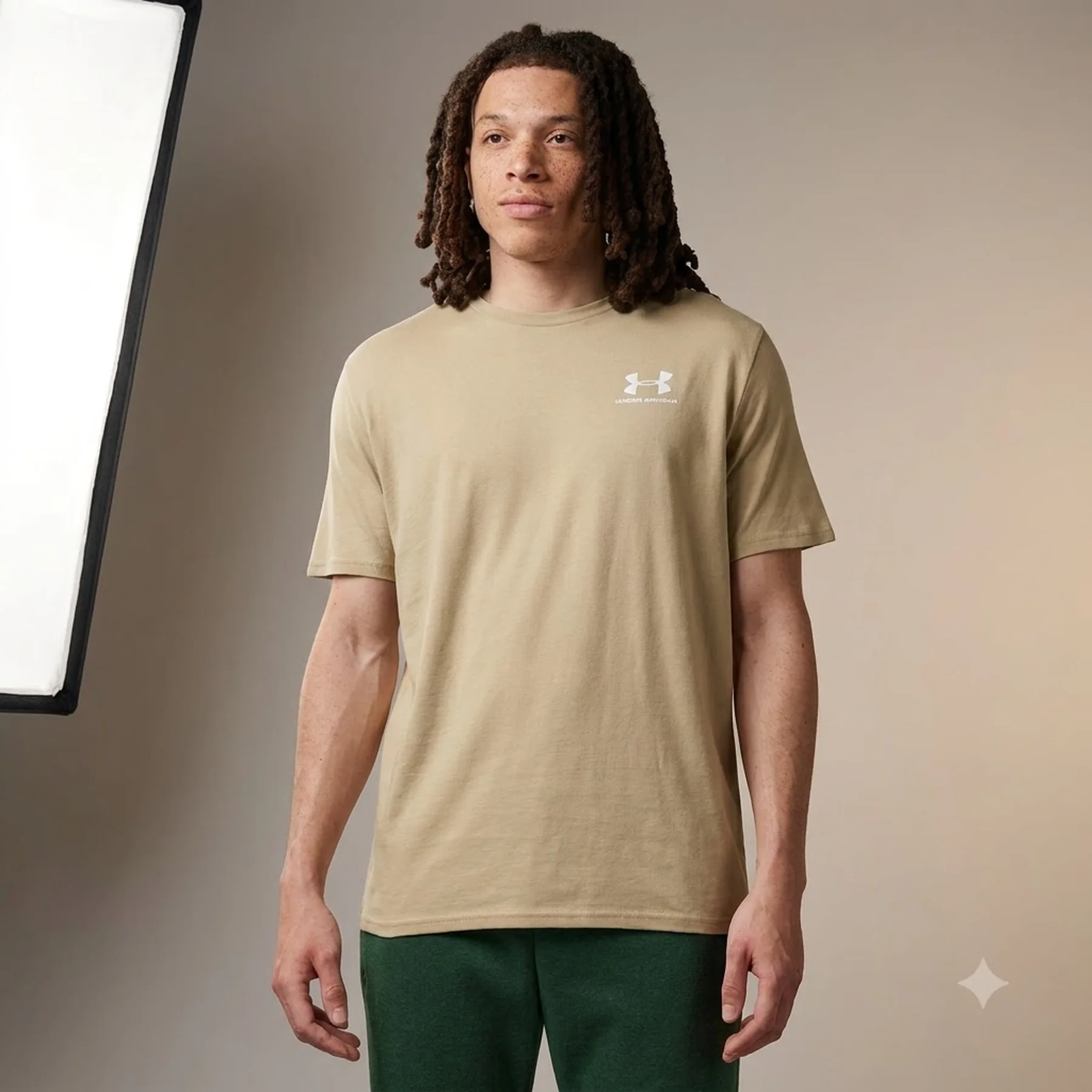Футболка чоловіча Under Armour Sportstyle Lc Ss Beige (1326799-300)