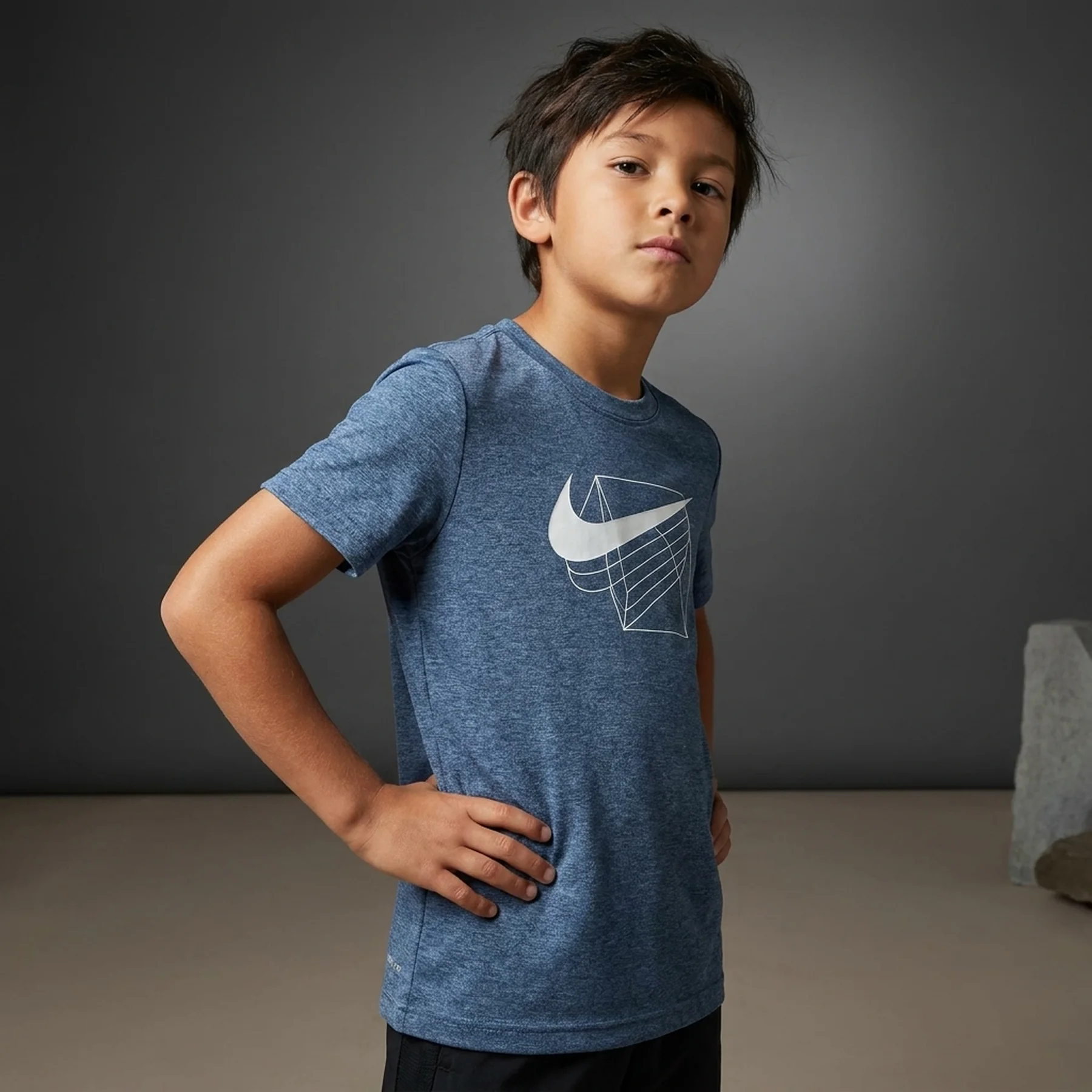 Футболка дитяча Nike Dri-Fit Hbr Ss Top Blue (DA0282-492)