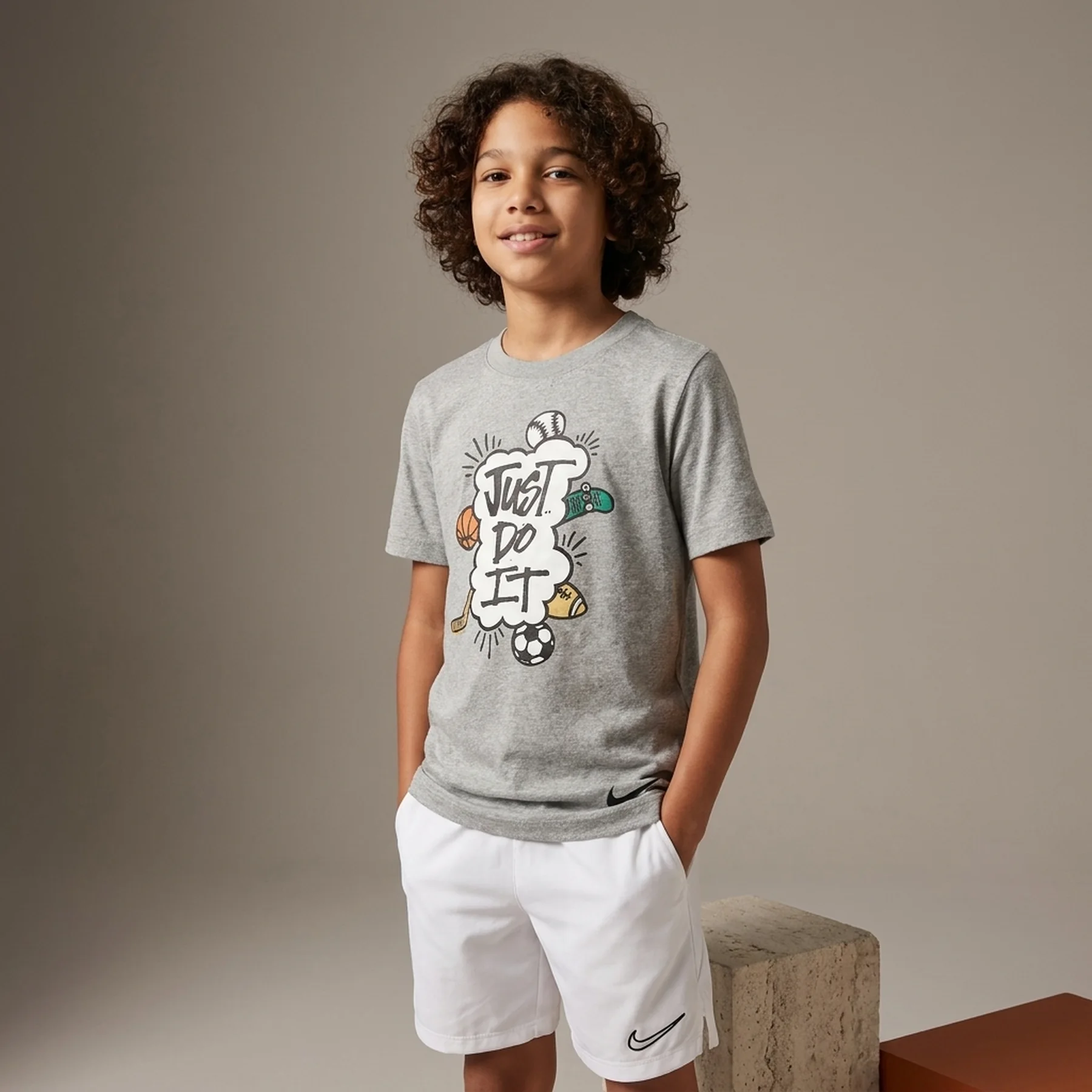 Футболка дитяча Nike Dri-Fit Just Do It Multi Sport Tee Grey (DX9534-074)