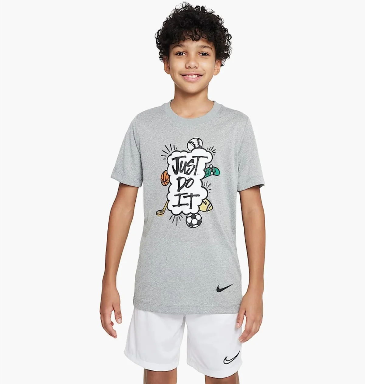 Футболка дитяча Nike Dri-Fit Just Do It Multi Sport Tee Grey (DX9534-074)