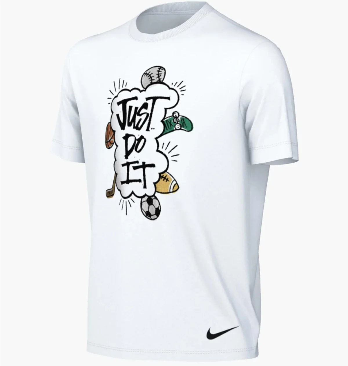 Футболка дитяча Nike Dri-Fit Just Do It Multi Sport Tee White (DX9534-100)