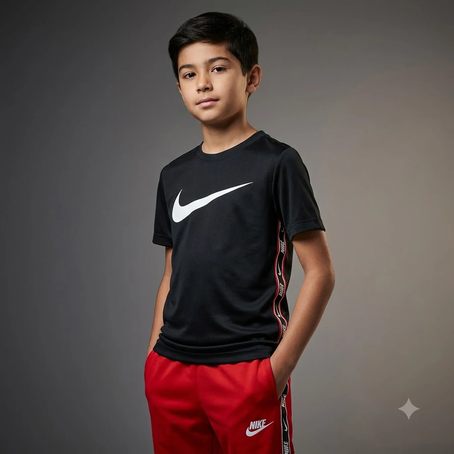 Футболка дитяча Nike Sportswear Club+ Poly Tee Black Boy's T-Shirt (HF3404-010)