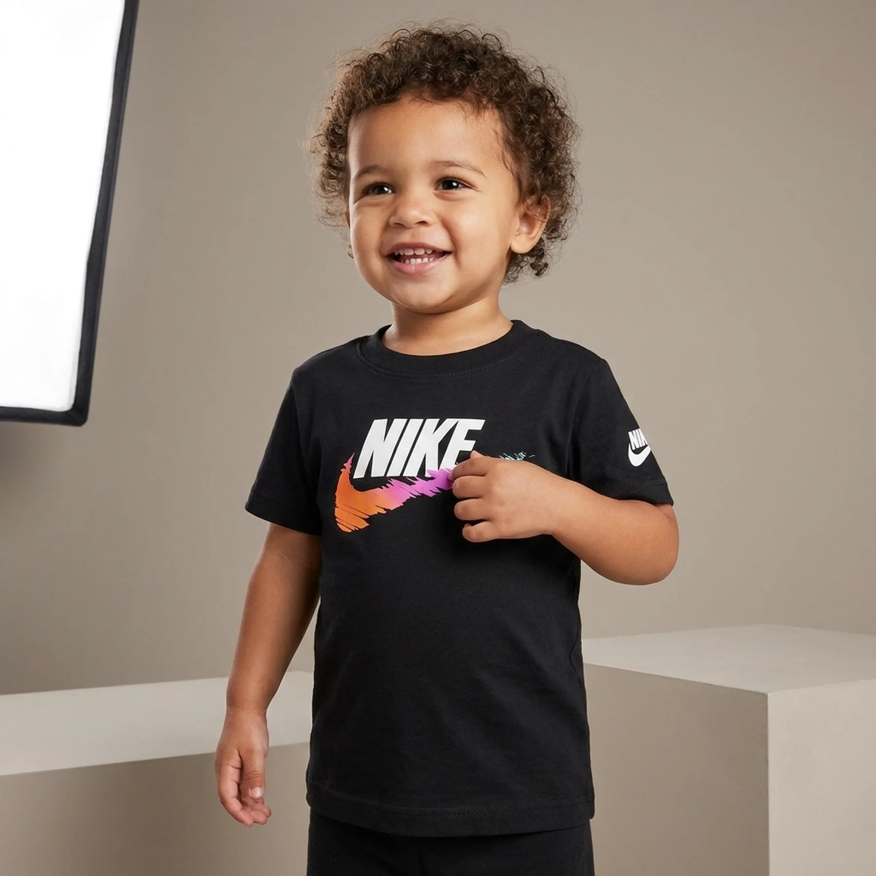 Футболка дитяча Nike Toddler Brandmark Swoosh Black (86M843-023)