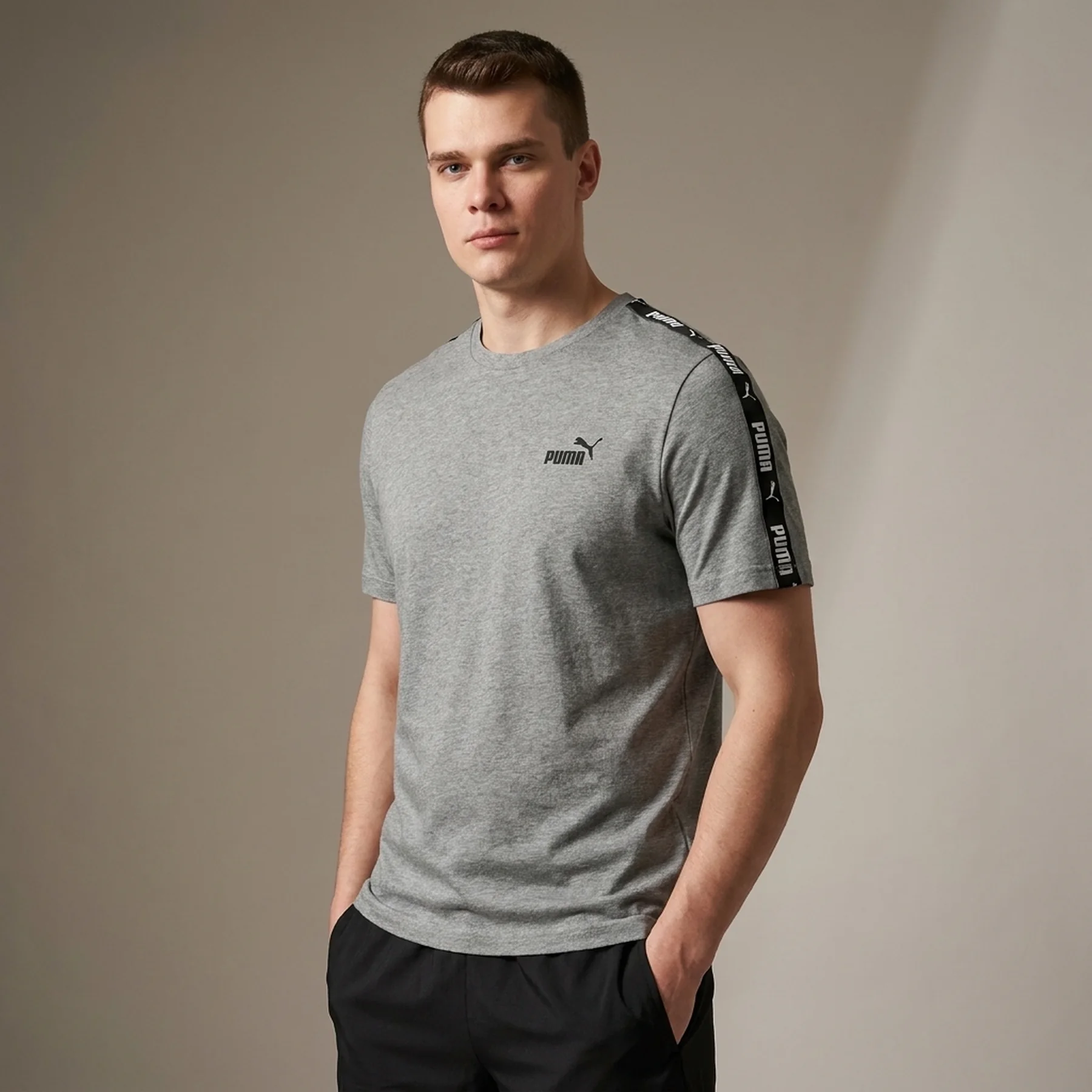Футболка ESS TAPE Tee 68467403 Puma L Сірий