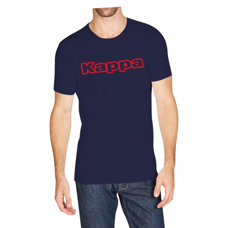 Футболка Kappa T-shirt Mezza Manica Girocollo con stampa logo pet темно-синій Чол XXL