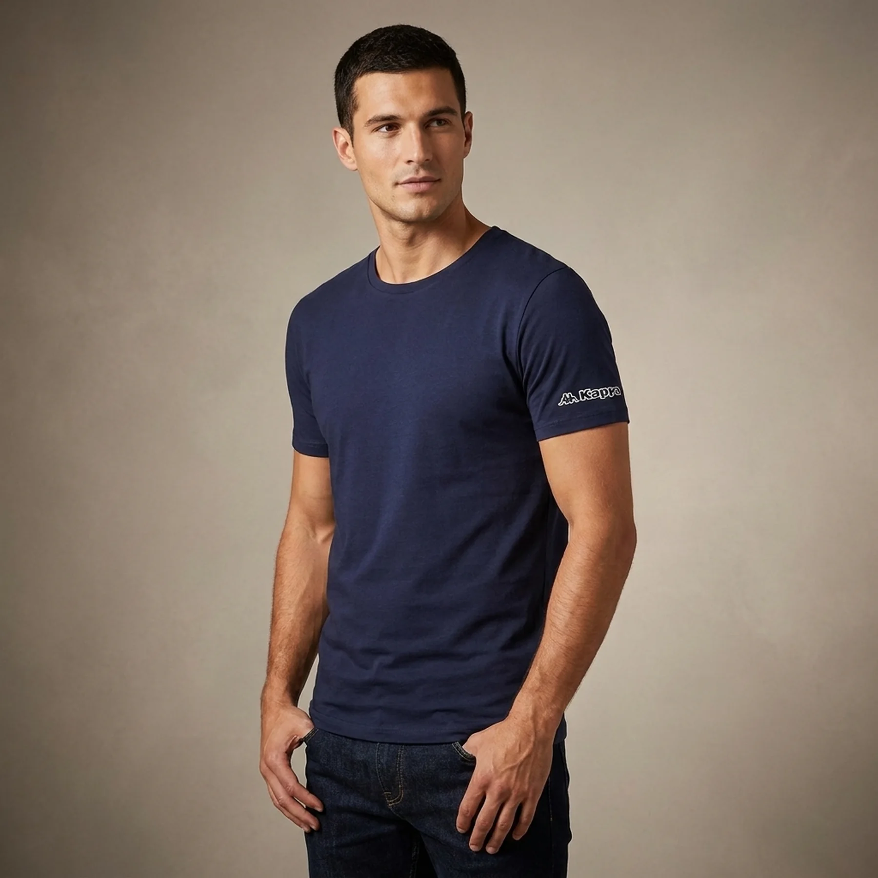 Футболка Kappa T-shirt Mezza Manica Girocollo темно-синій Чол L (K1306 BluNavy)