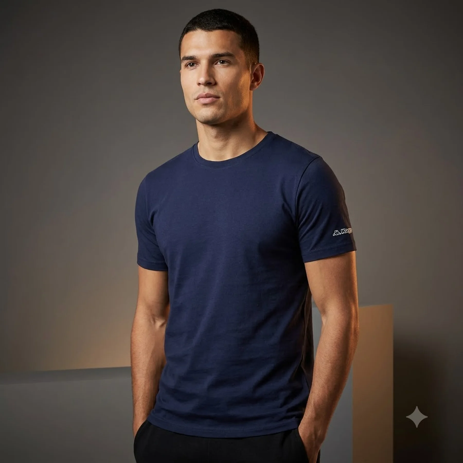 Футболка Kappa T-shirt Mezza Manica Girocollo темно-синій Чол XL (K1304 BluNavy)