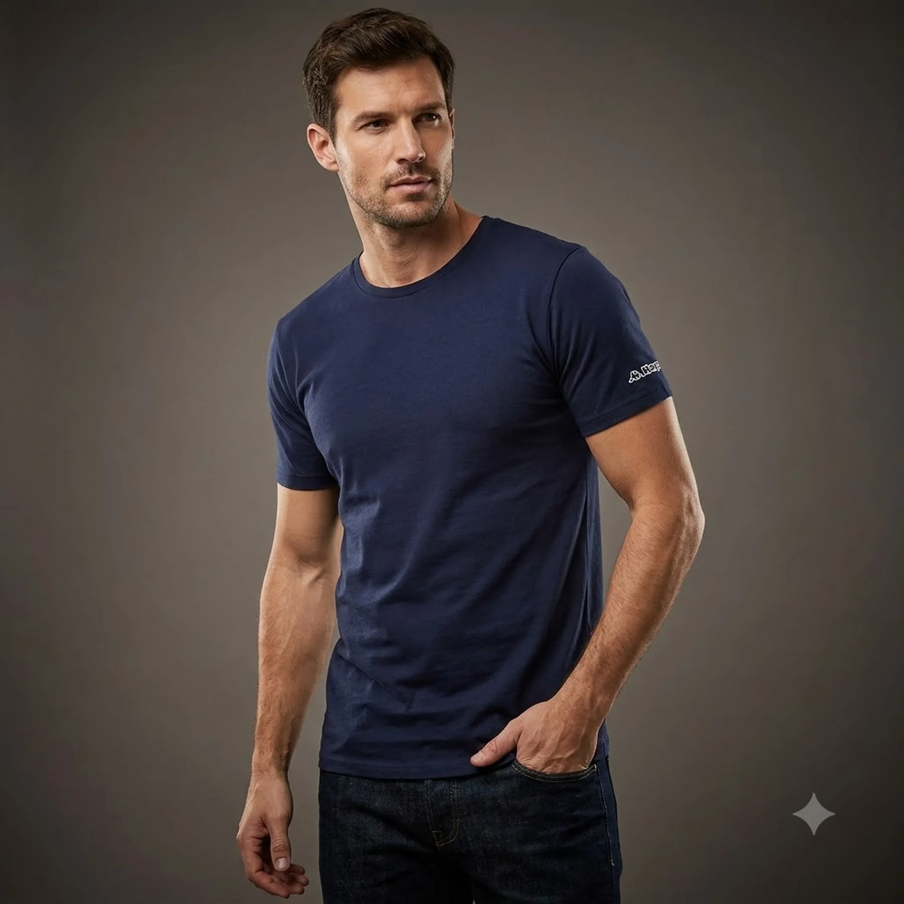 Футболка Kappa T-shirt Mezza Manica Girocollo темно-синій Чол XXL (K1306 BluNavy)