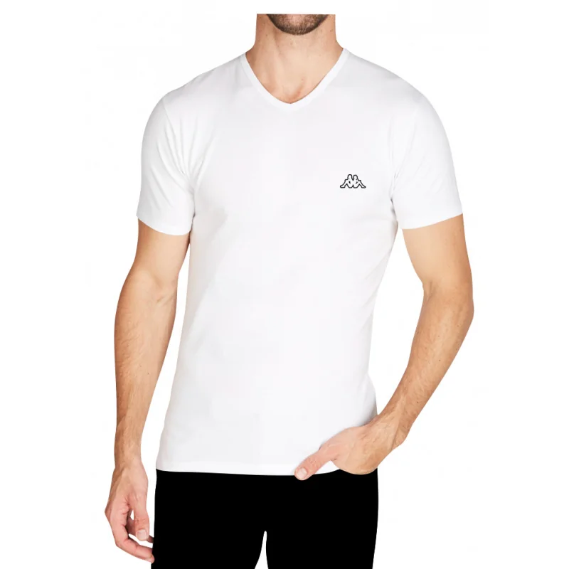 Футболка Kappa T-shirt Mezza Manica Scollo V білий Чол M